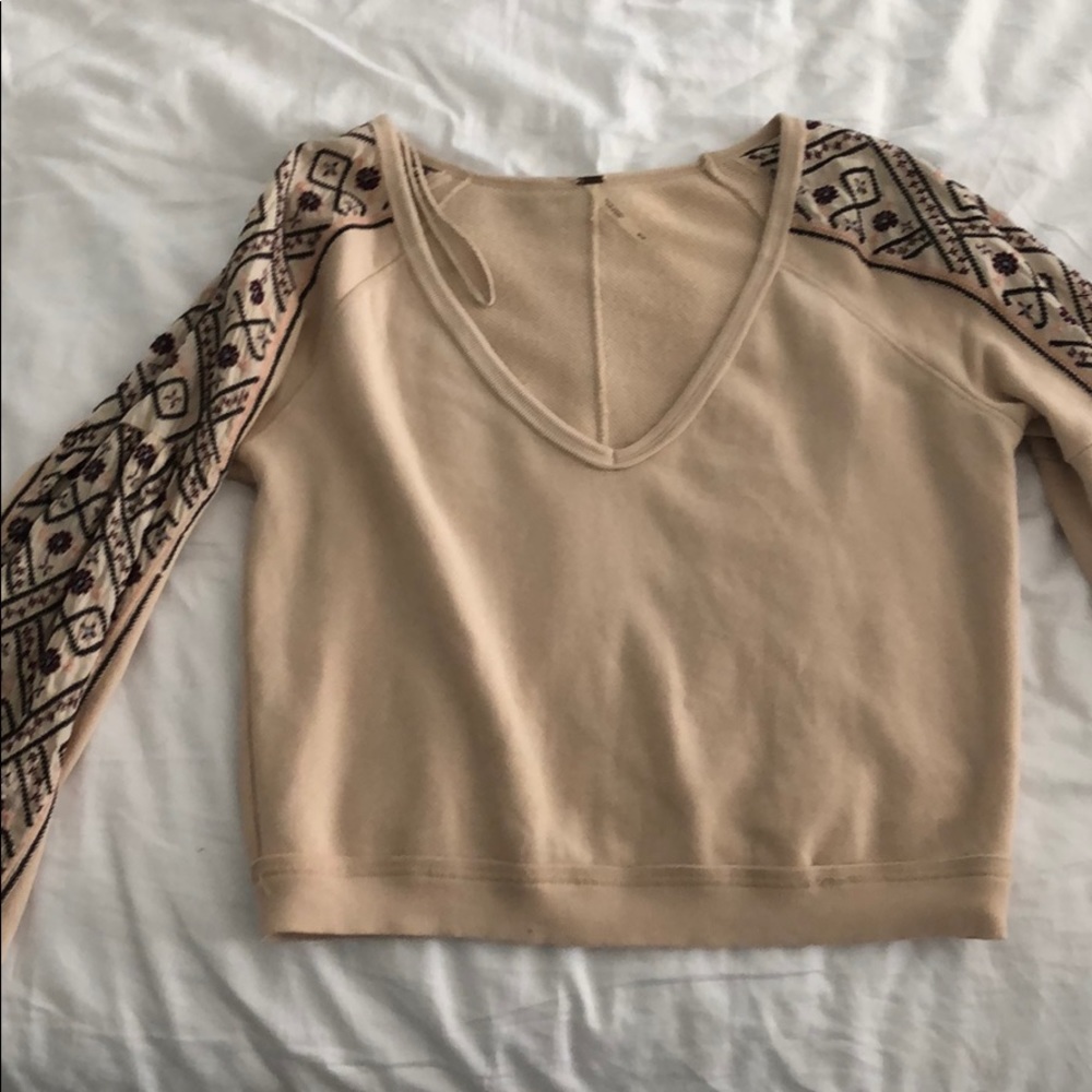 Free people sweat shirt/crop top